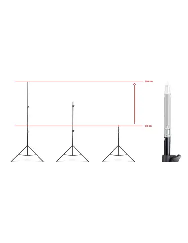 Легкий світловий штатив 230 см з головкою 16 мм
